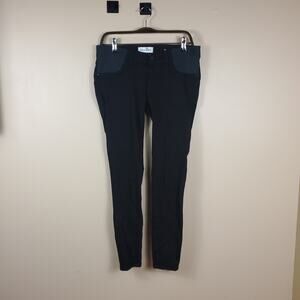 DL1961 Emma Power Legging Maternity Jeans in Black Size 27 DAMAGED